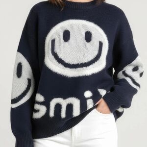 Fuzzy Smile Sweater 🖤🙂